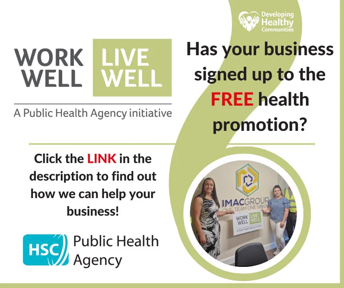 Developing Healthy Communities
Has your business signed up to the FREE health promotion?
Click the LINK in the description to find out how we can help your business!
Public health agency