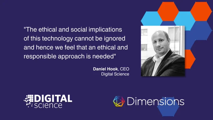 Digital Science CEO Daniel Hook - comments on ethical and responsible use of AI, and the new Dimensions AI Assistant beta.