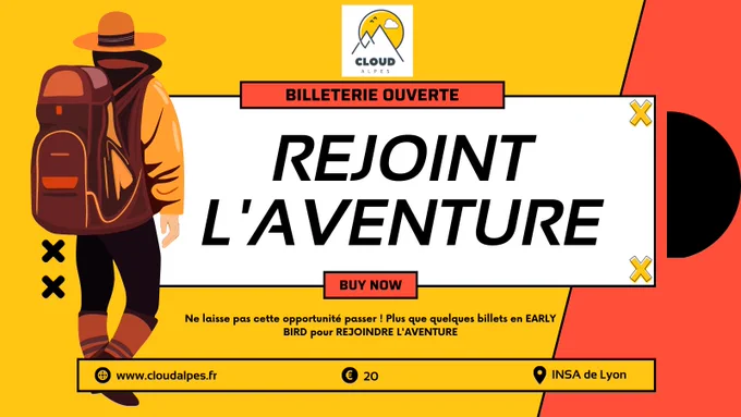 Image pour rejoindre l'aventure avec un billet en Early Bird à 20€