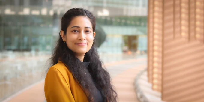 Karishma Bisht, postdoctoral researcher in the te Velthuis lab in the Department of Molecular Biology, Princeton University. Photo by Elizaveta Elshina.