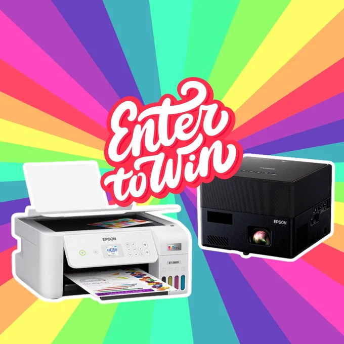 Win an Epson EcoTank printer or EpiqVision Projector!
