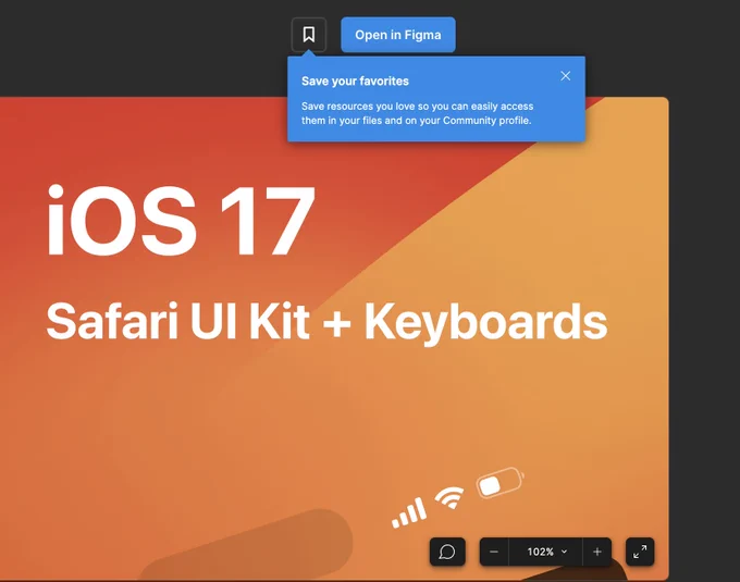 Figma community “Save to favourites” feature.