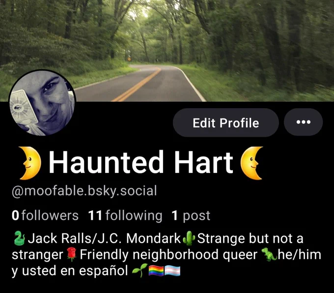 A picture of moofable's bluesky profile.  His username is @moofable.bsky.social