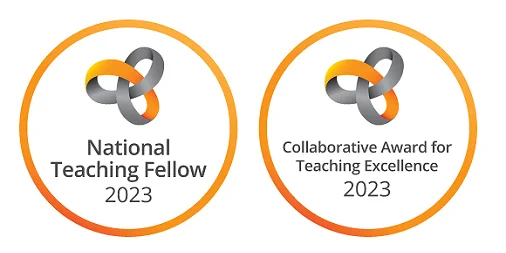 Logo for the 2023 National Teaching Fellowship and Collaborative Award for Teaching Excellence