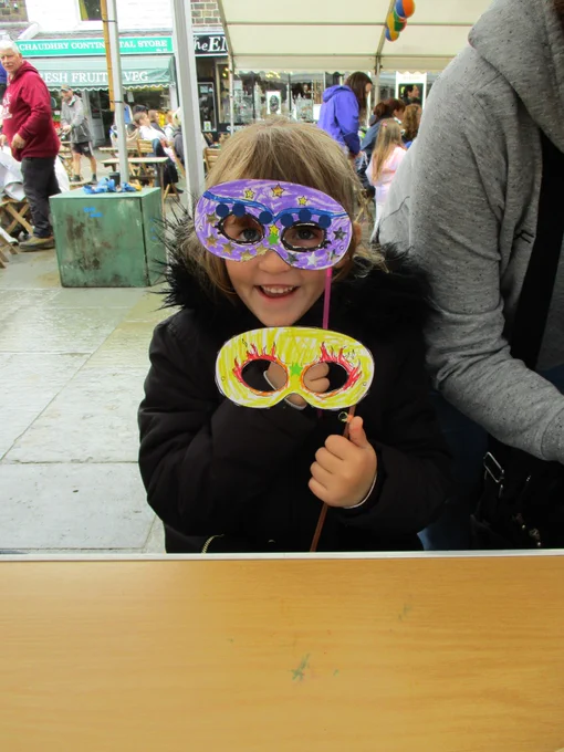 child with mask