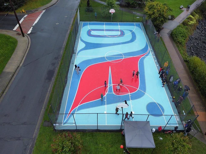 The court in Sitka whose renovation was made possible thanks to Project Backboard