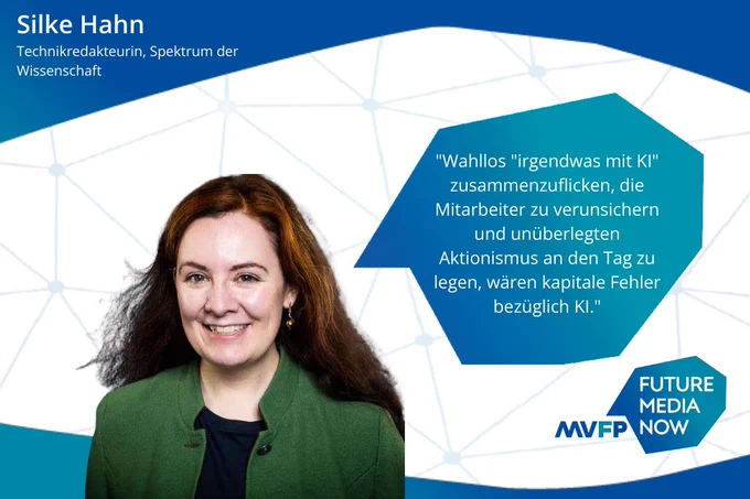 Digitalkonferenz "Future Media Now" am 16.   17. Oktober in Berlin • Medienverband Freie Presse (MVFP) • Interviewstrecke mit den Speakern: https://mvfp-akademie.de/interviews-speaker-future-media-now/

Infos zur Konferenz: https://mvfp-akademie.de/mvfp-future-media-now/