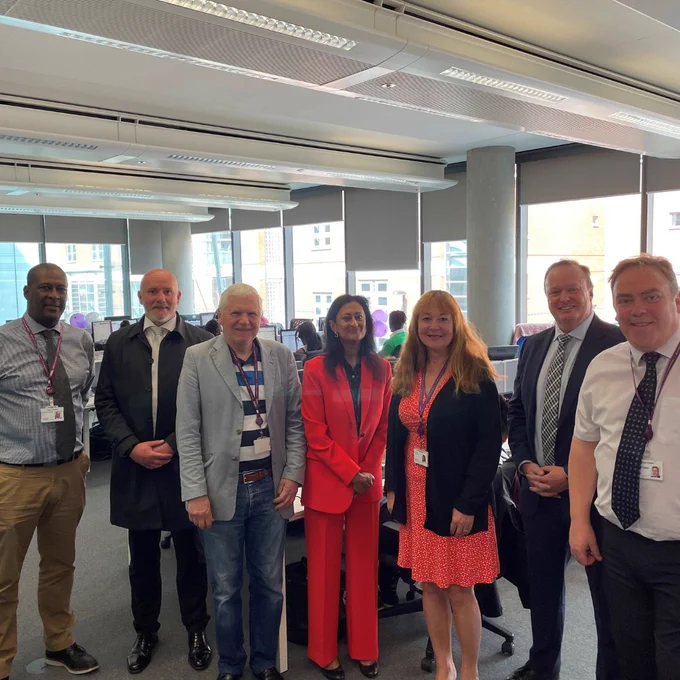 Executive Mayor Jason Perry and Deputy Mayor Lynne Hale, with Croydon Council housing staff