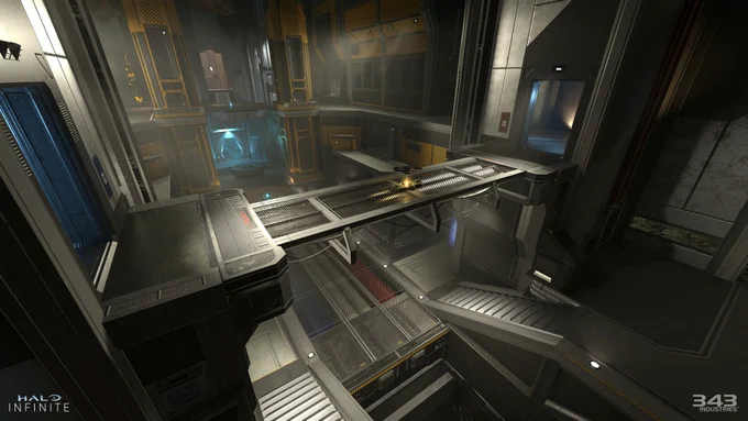 A screenshot of the new map, Dredge, which is inspired by Halo: Reach's Countdown.