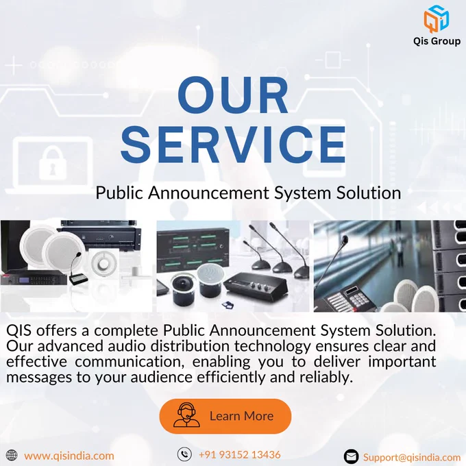 Public Announcement System Solution

QIS offers a complete Public Announcement System Solution. Our advanced audio distribution technology ensures clear and effective communication, enabling you to deliver important messages to your audience efficiently and reliably.

𝑭𝒐𝒓 𝑴𝒐𝒓𝒆 𝑫𝒆𝒕𝒂𝒊𝒍𝒔 𝑽𝒊𝒔𝒊𝒕 𝒐𝒖𝒓 𝒘𝒆𝒃𝒔𝒊𝒕𝒆.
Suppor@qisindia.com
 91 9315213436
www.qisindia.com
#qisgroup #qisindia #qualityinternationalservicesn #business #infrastructure #qis_india #CCTVSurveillanceillance #FireSafety #PA #PublicAnnouncement #AudioVisual #QIS #EnhanceExperiences #AudioVisualExperts 