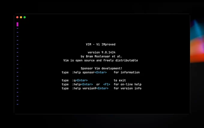 RIP Bram Moolenaar (image of vim editor)