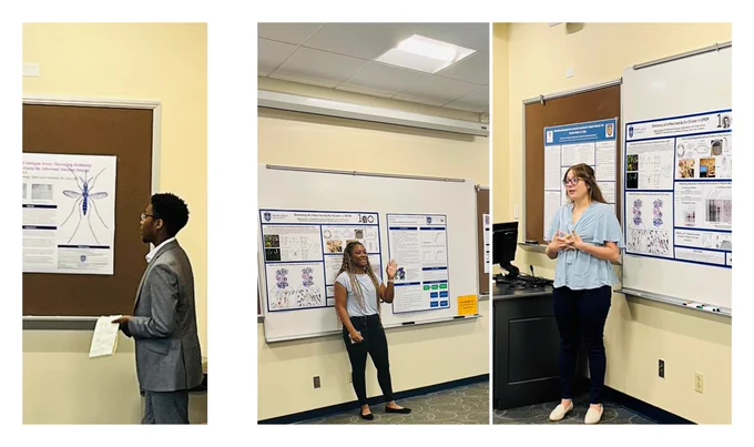 St. Louis University students participating in the inaugural Summer Undergraduate Research Program, sponsored by the SLU School of Medicine's Office of Diversity, Equity, and Inclusion, presented summaries of their projects on Friday, August 4. Congratulations to Antwoine, Kelci, and Rebecca!
@slusom
