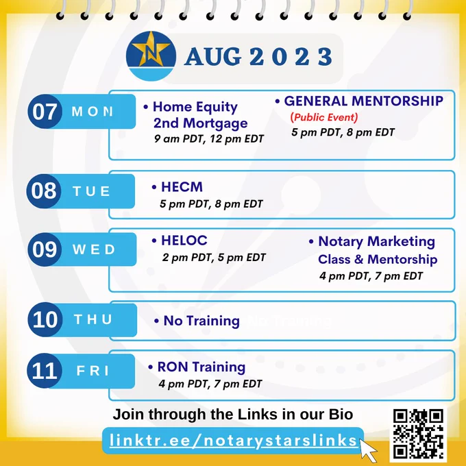 Are you ready to level up your skills? Join us for our Live Training next week! www.notarystars.com