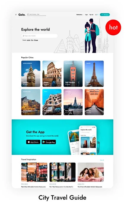 An exploring application, helps travelers and tourists explore the cities they are traveling to. Exploring the tourist, archaeological and other most visited sites around the world.