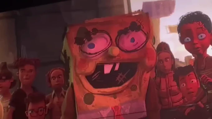 #SpongeBob cameo in #TMNT: Mutant Mayhem