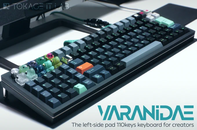 Varanidae the left-side pad 110 keys keyboard for creators powered by Elite-C