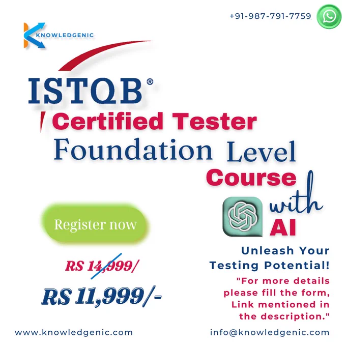 ISTQB Certified Tester Foundation Level Course with AI.