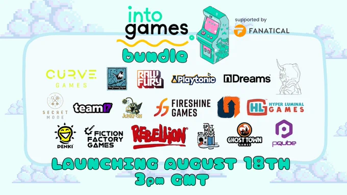 Pic 2 shows a list of contributors to the bundle, with Rebellion being one of them. It also says "Launching August 18th 3pm"
