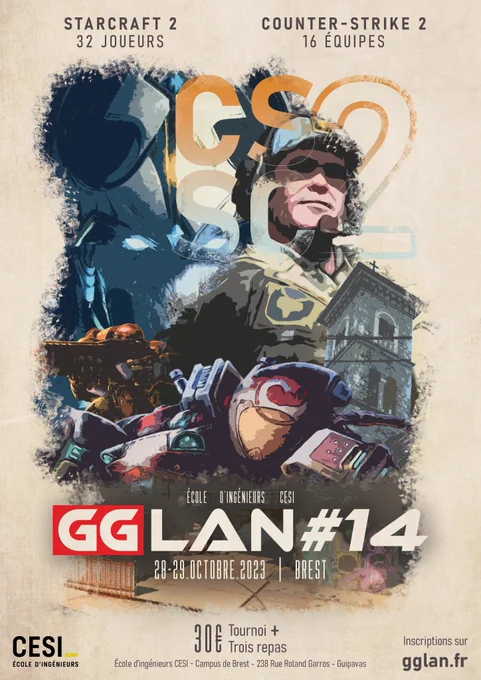 Affiche GG-LAN #14 par @F4_NAT