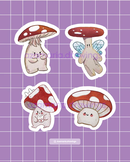 Open Commission
Cute Sticker Design -  mushroom edition