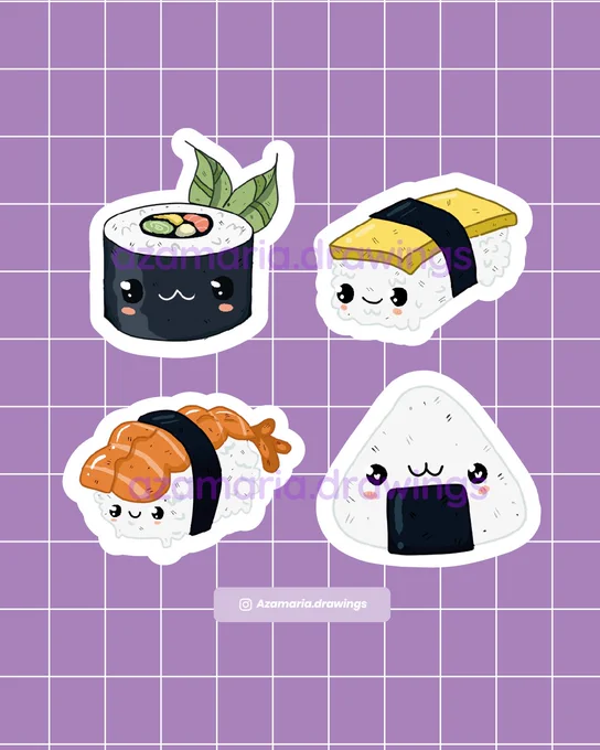 Open Commission
Cute Sticker Design - sushi edition