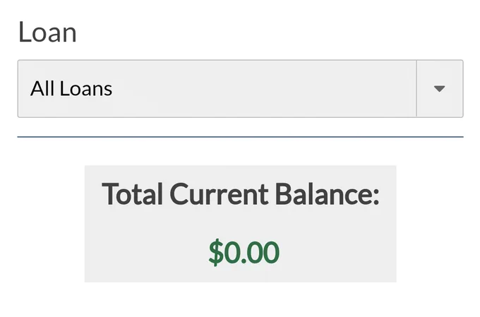 Total Current Balance of Student Loans: $0