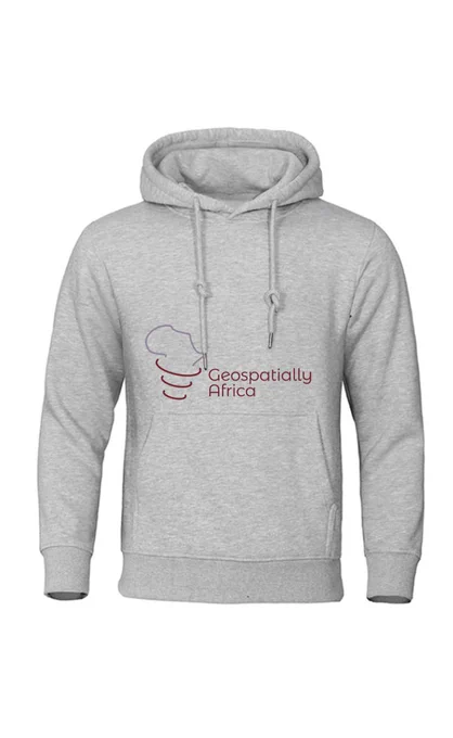 A hoody with Geospatially Africa crested on it