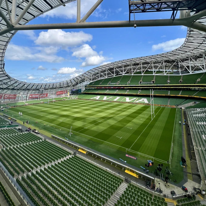 The Aviva Stadium ahead of kick off.