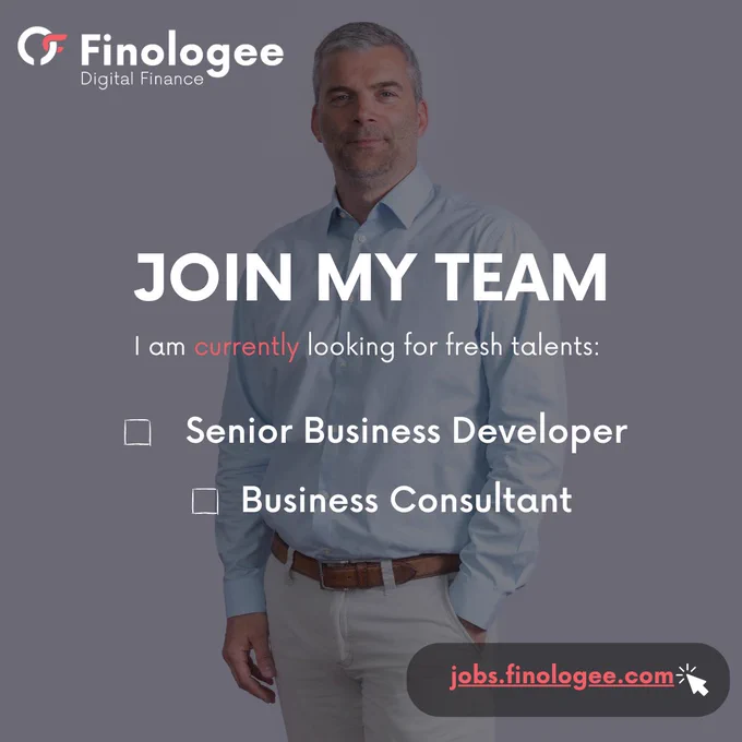 Finologee is looking for talents to support the sales team
💥 Senior Business Developer
💥 Business Consultant
