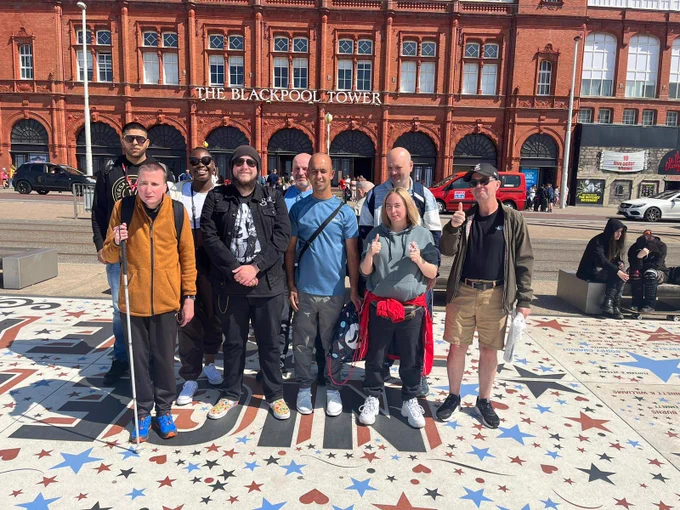 Group of people in Blackpool
