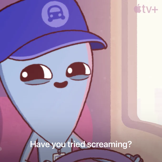 Grouprollmachine operator looks over their shoulder and says HAVE YOU TRIED SCREAMING