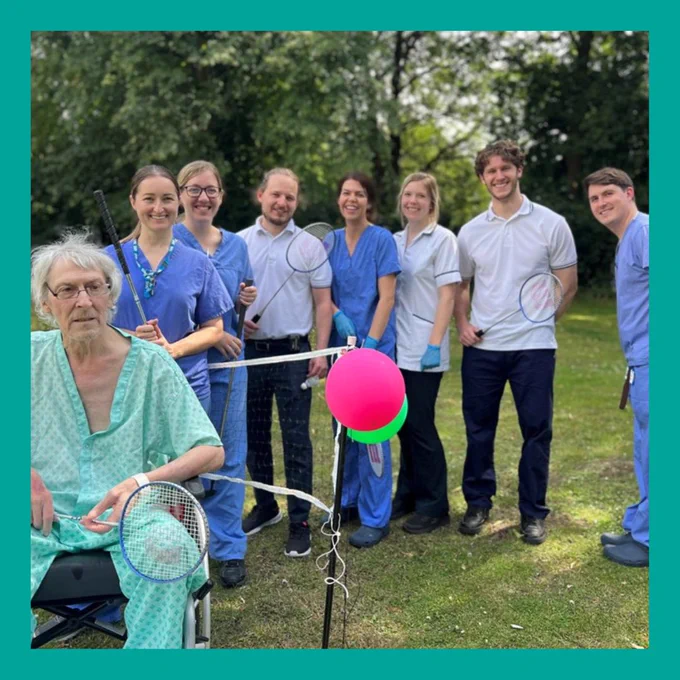 Sports day with our staff and one of our patients