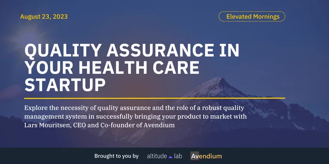 Quality Assurance in Your Health Care Startup graphic