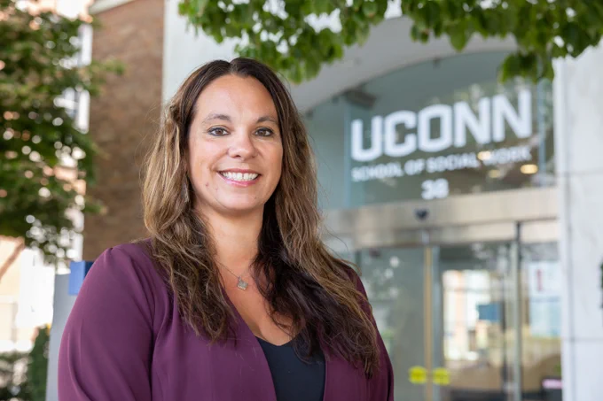Professor Cristina Mogro-Wilson at UConn School of Social Work