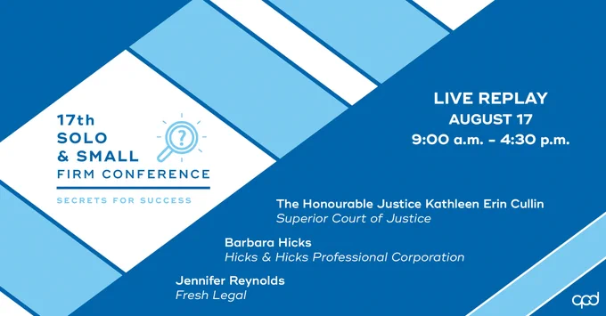 Live Replay: 17th Solo and Small Firm Conference - Secrets for Success