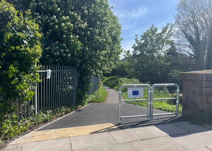 Pic of East Prescot Road access point to the Liverpool Loop Line after it was upgraded