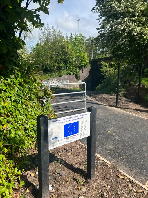 Pic of Thomas Lane access point to the Liverpool Loop Line after it was upgraded