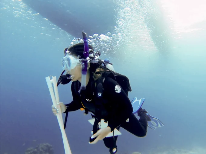 Rose Ying scuba diving