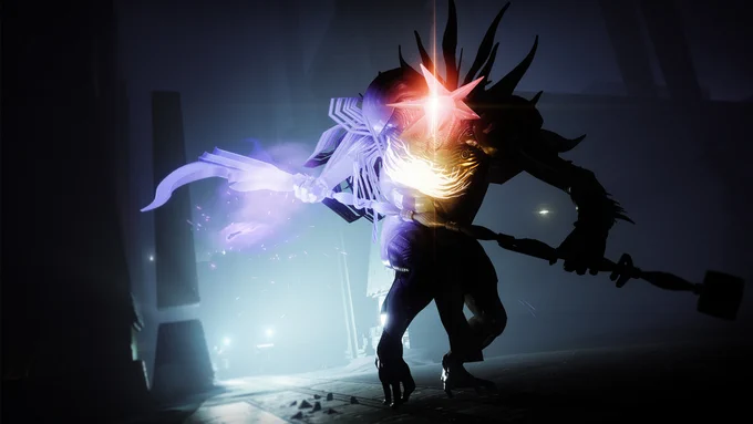 A tormentor runs through a dark maze.