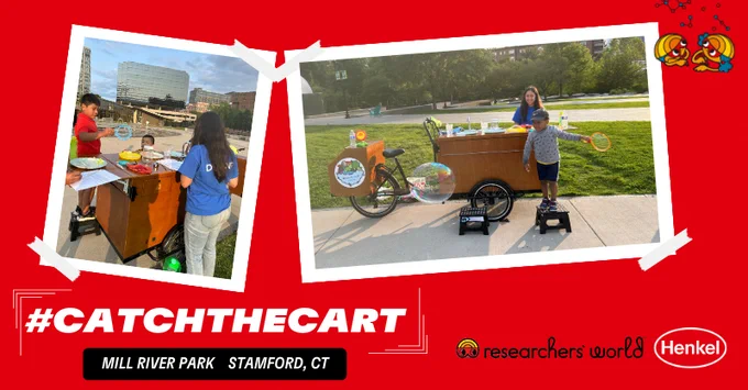 Children participating in the Henkel Researchers’ World Discovery Cart lesson.