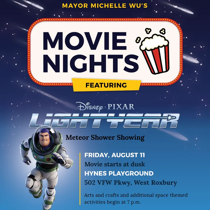 Movie Nights featuring Lightyear promo flyer