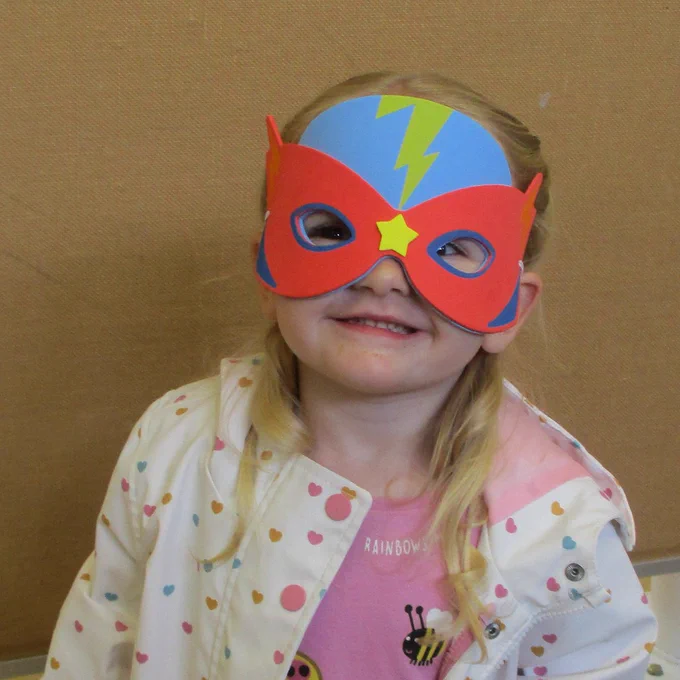child wearing mask