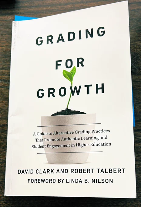 A picture of the book “Grading for Growth” by David Clark and Robert Talbert.