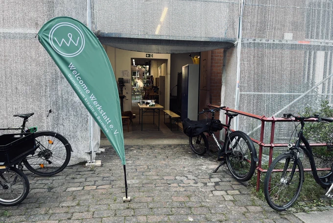Foto des Eingangsbereich der Welcome Werkstatt