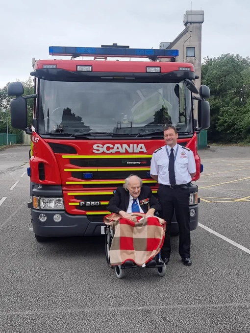 Former Chief Officer Thomas Watkins with Derbyshire's current CFO Gavin Tomlinson