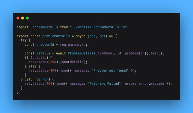 Backend endpoint for fetching...