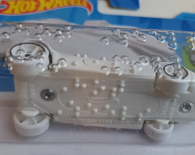 The bottom of the car with Braille.