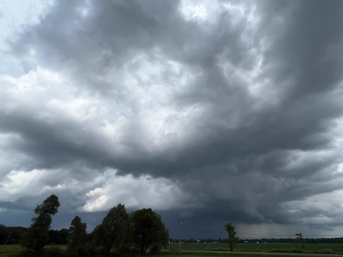 Stormy skies over Barrie, ontario