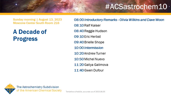 Schedule for "A Decade of Progress"
