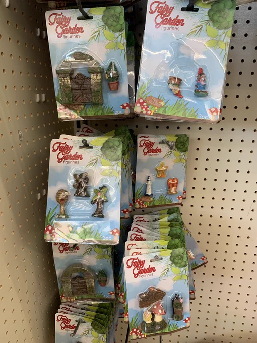 Fairy garden props at Dollar Tree